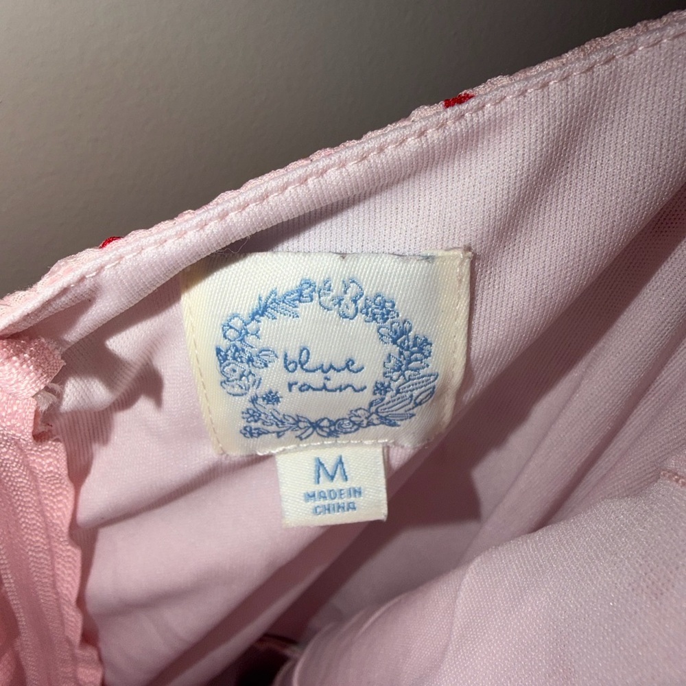 Blue Rain Valentines Day Dress Size Medium - Picture 6 of 7